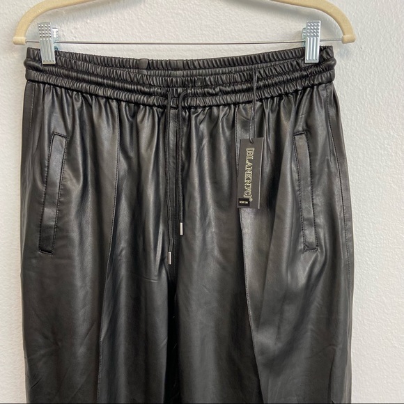 Blank NYC Black Faux Leather Relaxed Fit Jogger Size 30 - Picture 3 of 16